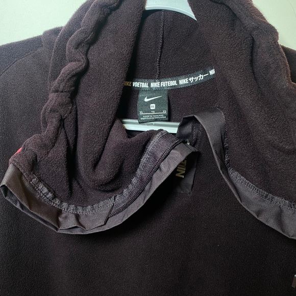 Nike FC Winter Drill Shirt Fleece Pullover in Plum, Size XL - Picture 7 of 13